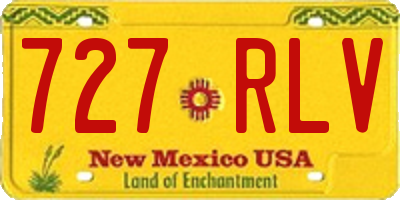 NM license plate 727RLV