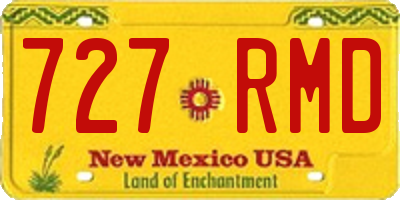 NM license plate 727RMD