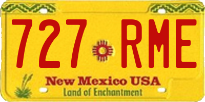 NM license plate 727RME