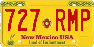 NM license plate 727RMP