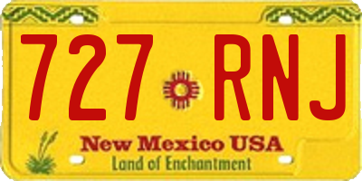 NM license plate 727RNJ