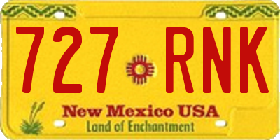 NM license plate 727RNK