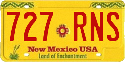 NM license plate 727RNS