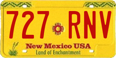 NM license plate 727RNV