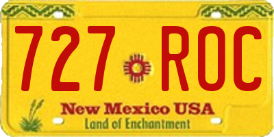 NM license plate 727ROC