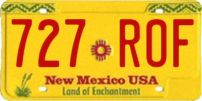 NM license plate 727ROF