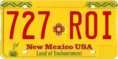 NM license plate 727ROI