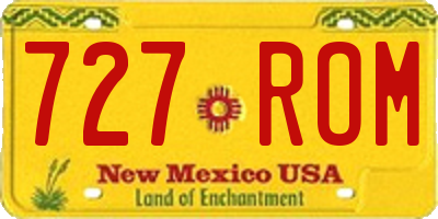 NM license plate 727ROM