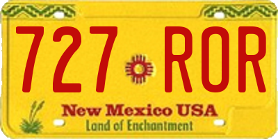 NM license plate 727ROR