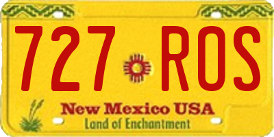 NM license plate 727ROS
