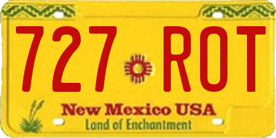 NM license plate 727ROT