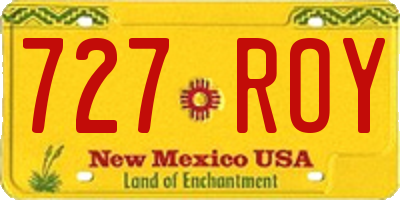 NM license plate 727ROY