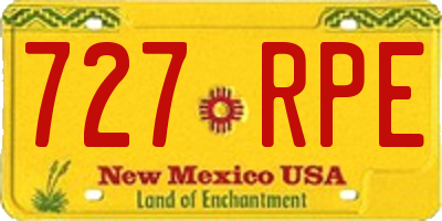 NM license plate 727RPE