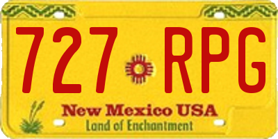 NM license plate 727RPG