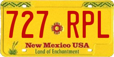 NM license plate 727RPL