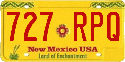 NM license plate 727RPQ