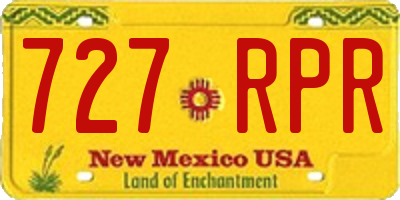 NM license plate 727RPR