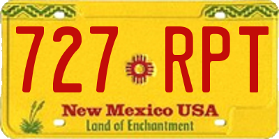 NM license plate 727RPT