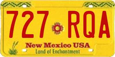 NM license plate 727RQA