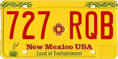 NM license plate 727RQB