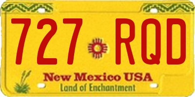 NM license plate 727RQD