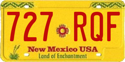 NM license plate 727RQF