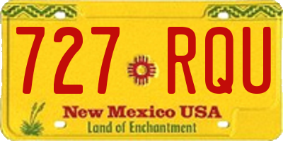 NM license plate 727RQU