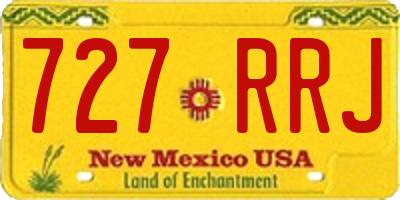 NM license plate 727RRJ