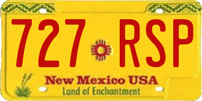 NM license plate 727RSP