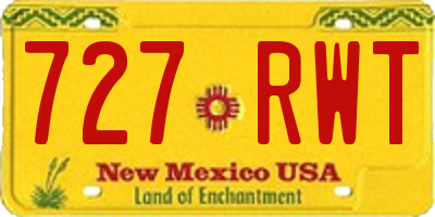 NM license plate 727RWT