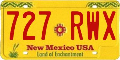 NM license plate 727RWX