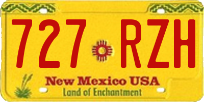 NM license plate 727RZH