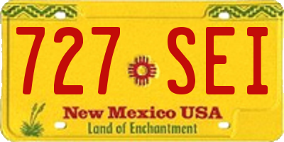 NM license plate 727SEI