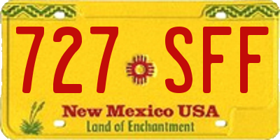 NM license plate 727SFF
