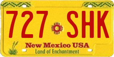 NM license plate 727SHK