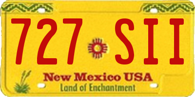 NM license plate 727SII
