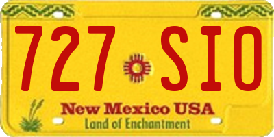 NM license plate 727SIO