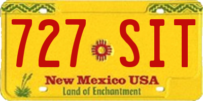 NM license plate 727SIT