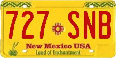 NM license plate 727SNB
