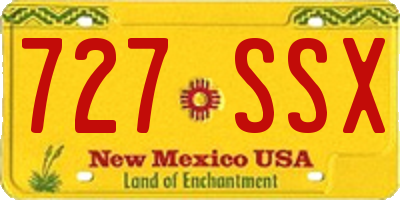 NM license plate 727SSX