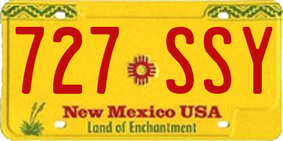 NM license plate 727SSY