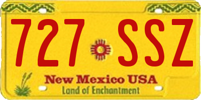 NM license plate 727SSZ