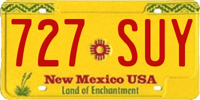 NM license plate 727SUY