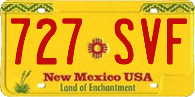 NM license plate 727SVF