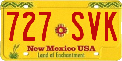 NM license plate 727SVK