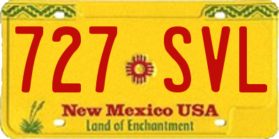 NM license plate 727SVL