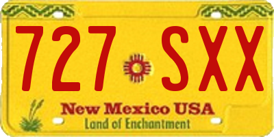 NM license plate 727SXX