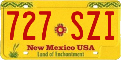NM license plate 727SZI
