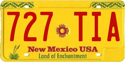 NM license plate 727TIA