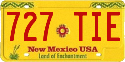 NM license plate 727TIE